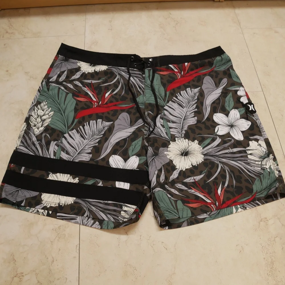 Hurley Mens Phantom Floral 18" Boardshorts NWOT~ - Picture 2 of 8